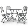 vidaXL 5 Piece Garden Dining Set Expanded Metal Mesh Anthracite