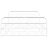 vidaXL Metal Bed Frame without Mattress with Footboard White 150x200cm