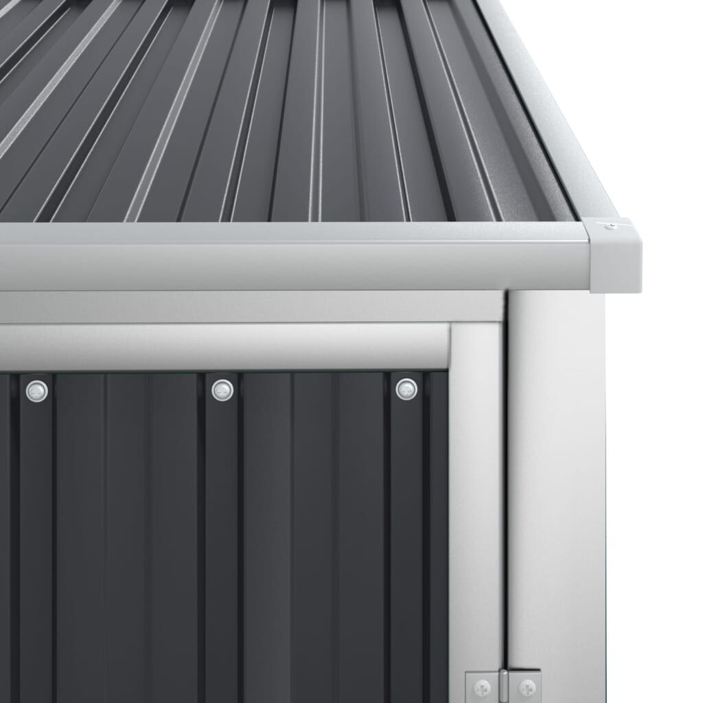 vidaXL Garden Tool Shed Anthracite 88x89x161 cm Galvanised Steel