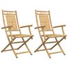 vidaXL Folding Garden Chairs 2 pcs 53x66x99 cm Bamboo