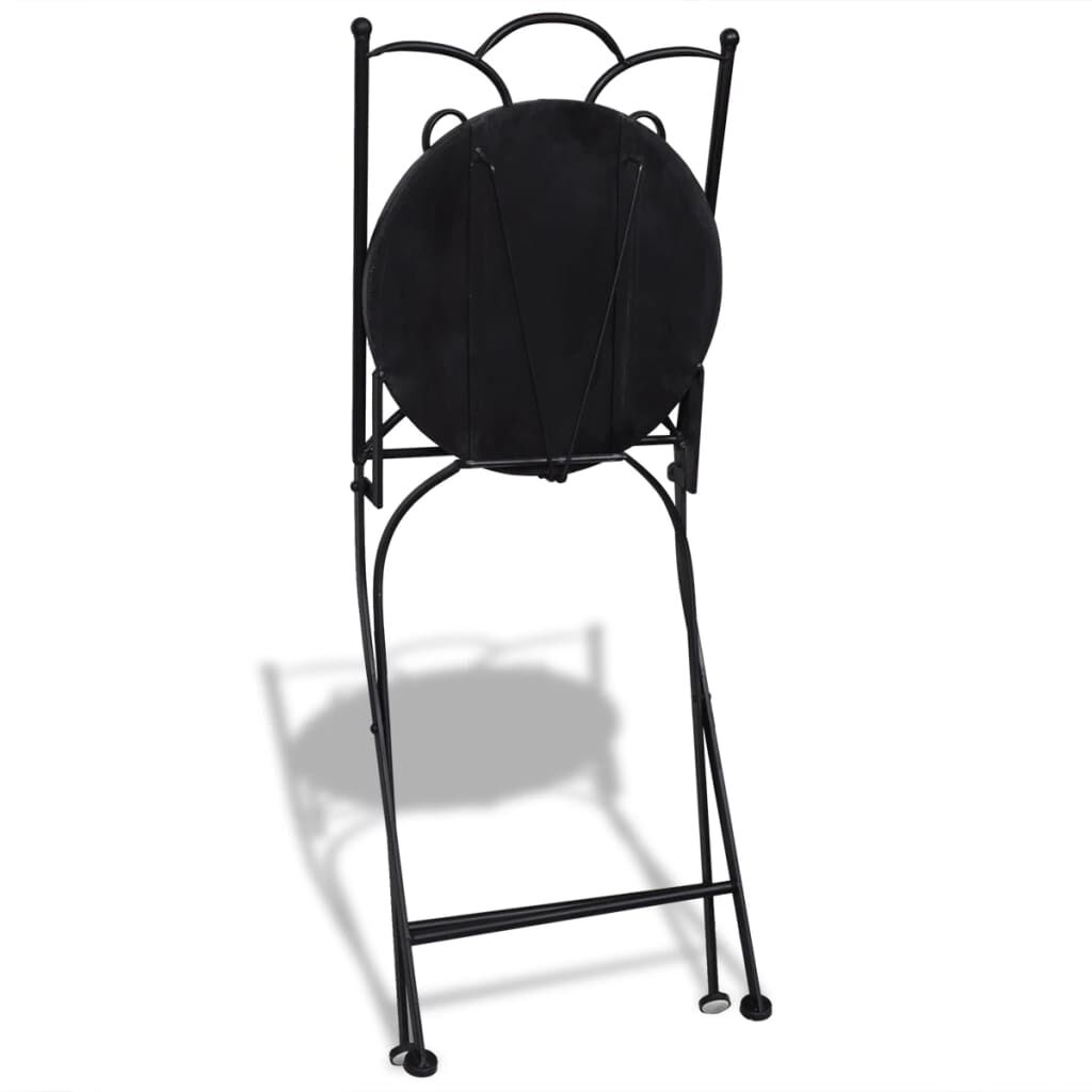vidaXL 3 Piece Bistro Set Ceramic Tile Blue and White