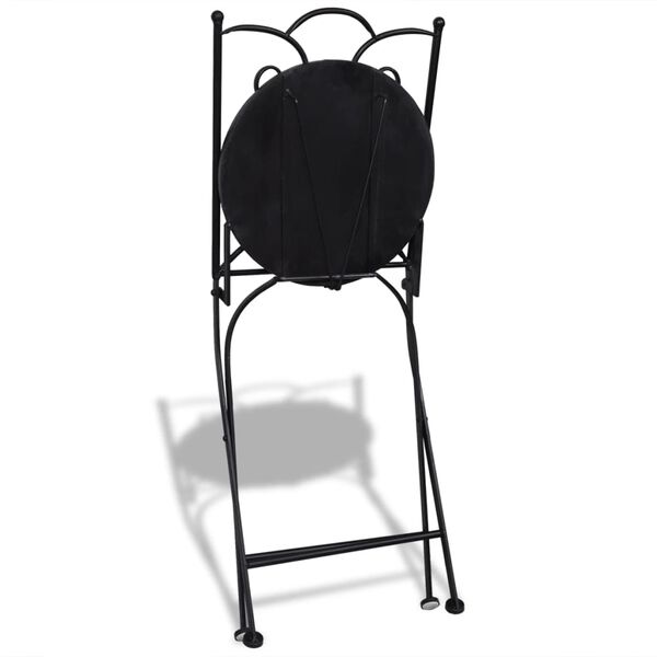 vidaXL 3 Piece Bistro Set Ceramic Tile Blue and White