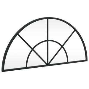 vidaXL Wall Mirror Black 60x30 cm Arch Iron