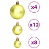vidaXL Christmas Baubles 100 pcs Light Green 3 / 4 / 6 cm