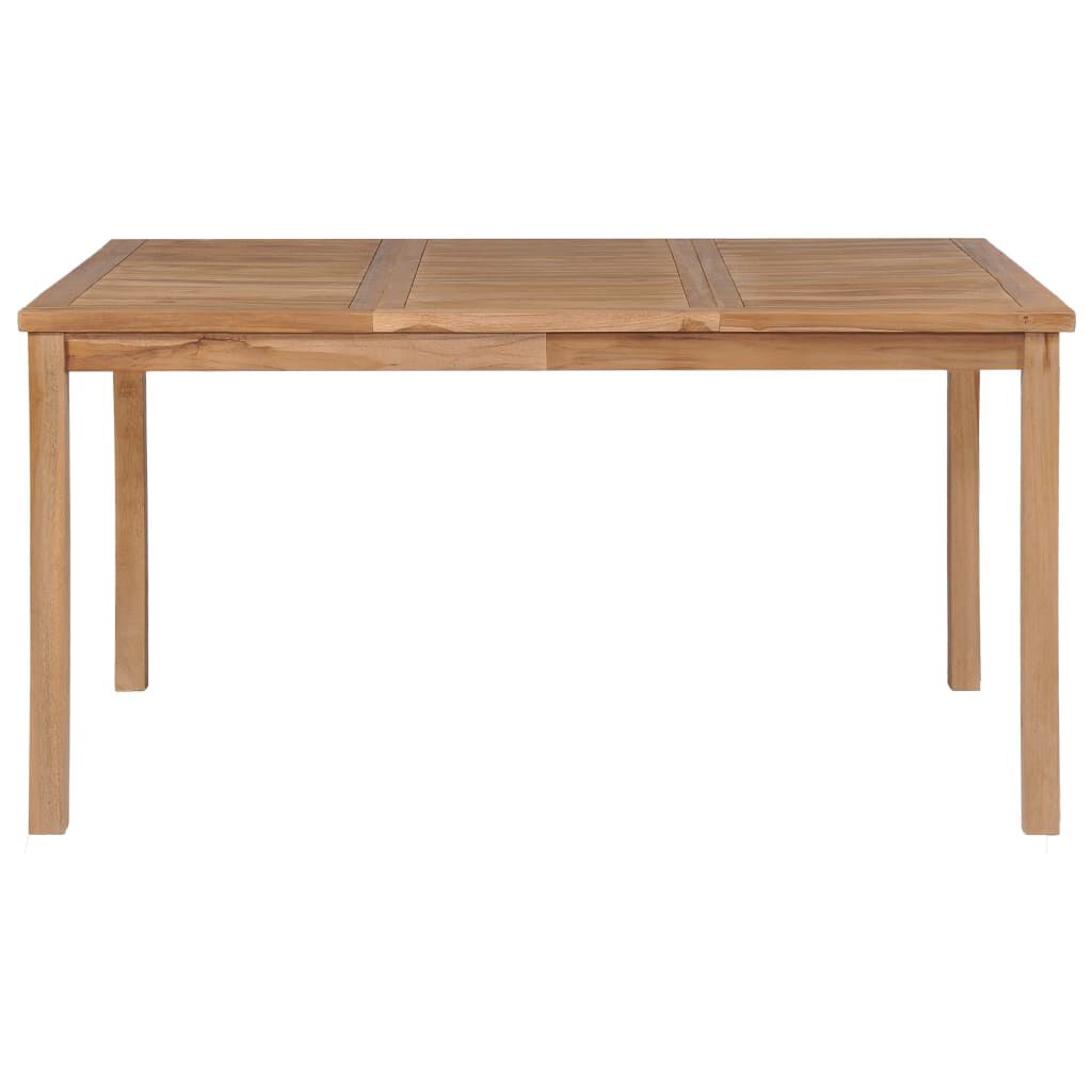 vidaXL 7 Piece Garden Dining Set 150x90 cm Solid Teak Wood