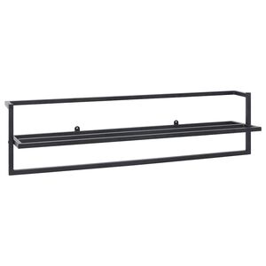 vidaXL Towel Rack Black 95x25x22 cm Iron