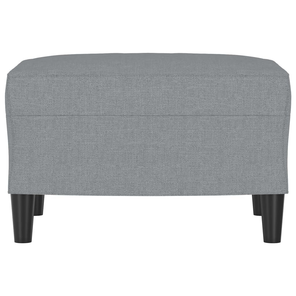vidaXL Footstool Light Grey 60x50x41 cm Fabric