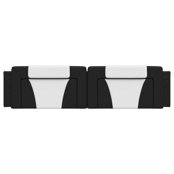 vidaXL Headboard Cushion "Viana" Black and White 193 cm Faux Leather