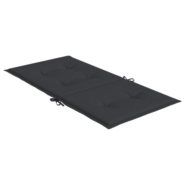 vidaXL Garden Lowback Chair Cushions 4 pcs Black 100x50x3 cm Oxford Fabric