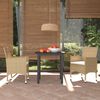 vidaXL 3 Piece Garden Dining Set with Cushions Poly Rattan Beige