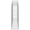 vidaXL Arched Gabion Baskets 5 pcs 200x30x100/120 cm Galvanised Iron