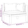vidaXL 7 Piece Garden Lounge Set with Cream Cushion Solid Acacia Wood