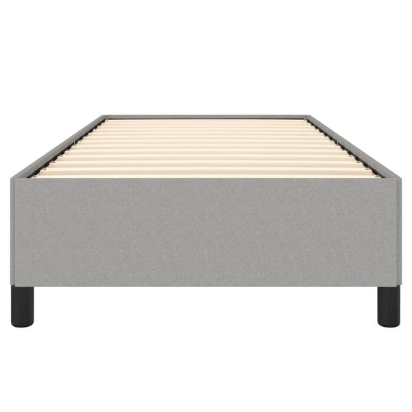 vidaXL Bed Frame without Mattress Light Grey 100x190 cm Twin Fabric
