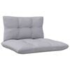 vidaXL 3 Piece Garden Lounge Set with Grey Cushions Solid Pinewood