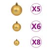 vidaXL Artificial Pre-lit Christmas Tree with Ball Set Pinecones 210 cm