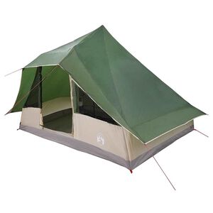 vidaXL Family Tipi Tent Folding with Roof Green 364 x 281 x 257 cm