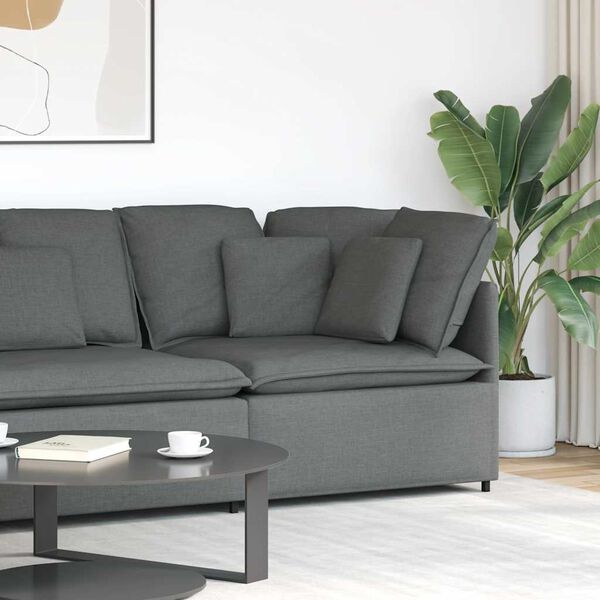 vidaXL Modular Sofa Corner Module with Cushions Dark Grey 100 cm
