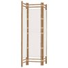 vidaXL Folding 3-Panel Room Divider 120 cm Bamboo and Canvas