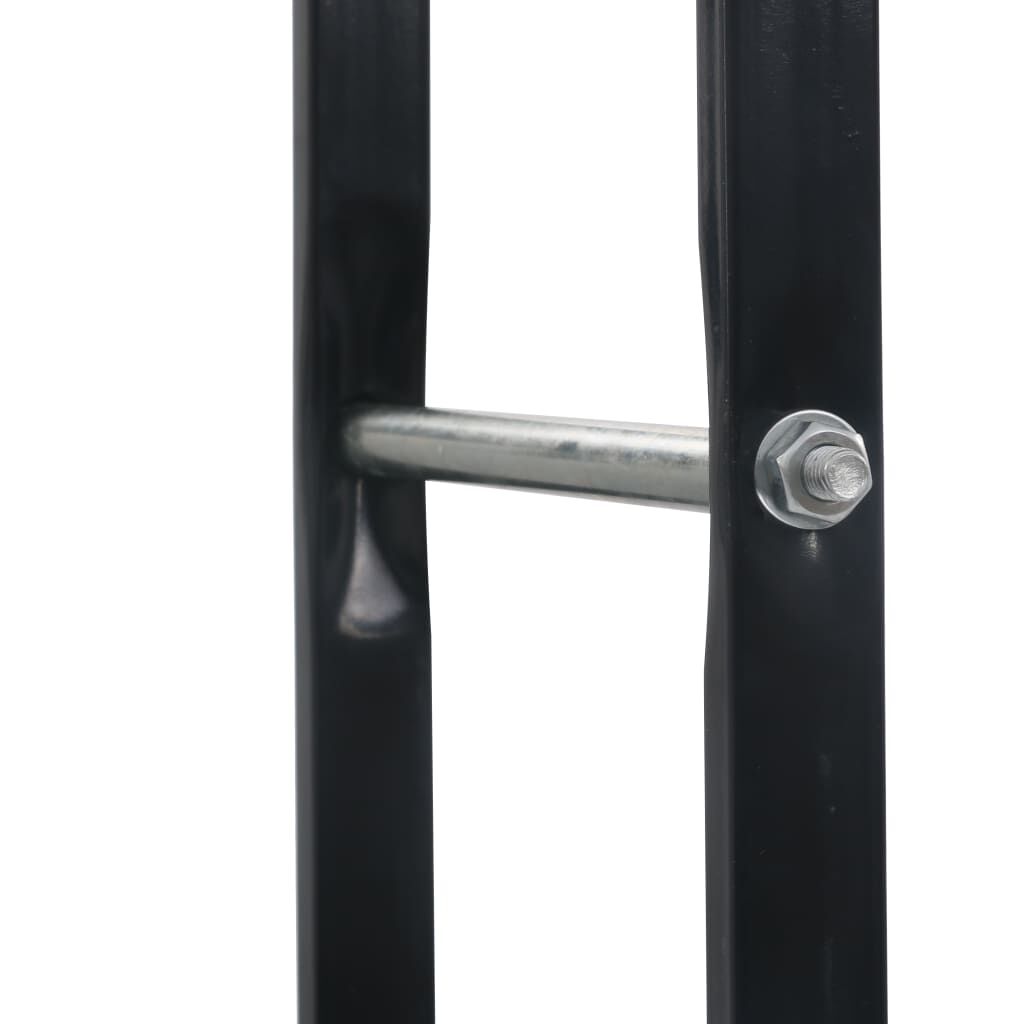 vidaXL Firewood Rack Black 100x25x200 cm Steel