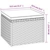 vidaXL Garden Lounge Set Black Poly Rattan