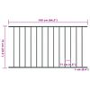 vidaXL Fence Panel Powder-coated Steel 1.63x0.75 m Anthracite