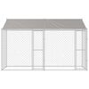 vidaXL Dog Cage with Roof Silver 400 x 200 x 256 cm Steel and PE