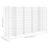 vidaXL H-Shaped Gabion Planter Steel Wire 260x40x150 cm