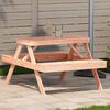 vidaXL Picnic Table 105x134x75 cm Solid Wood Douglas