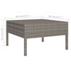vidaXL 2 Piece Garden Lounge Set with Cushions Poly Rattan Grey
