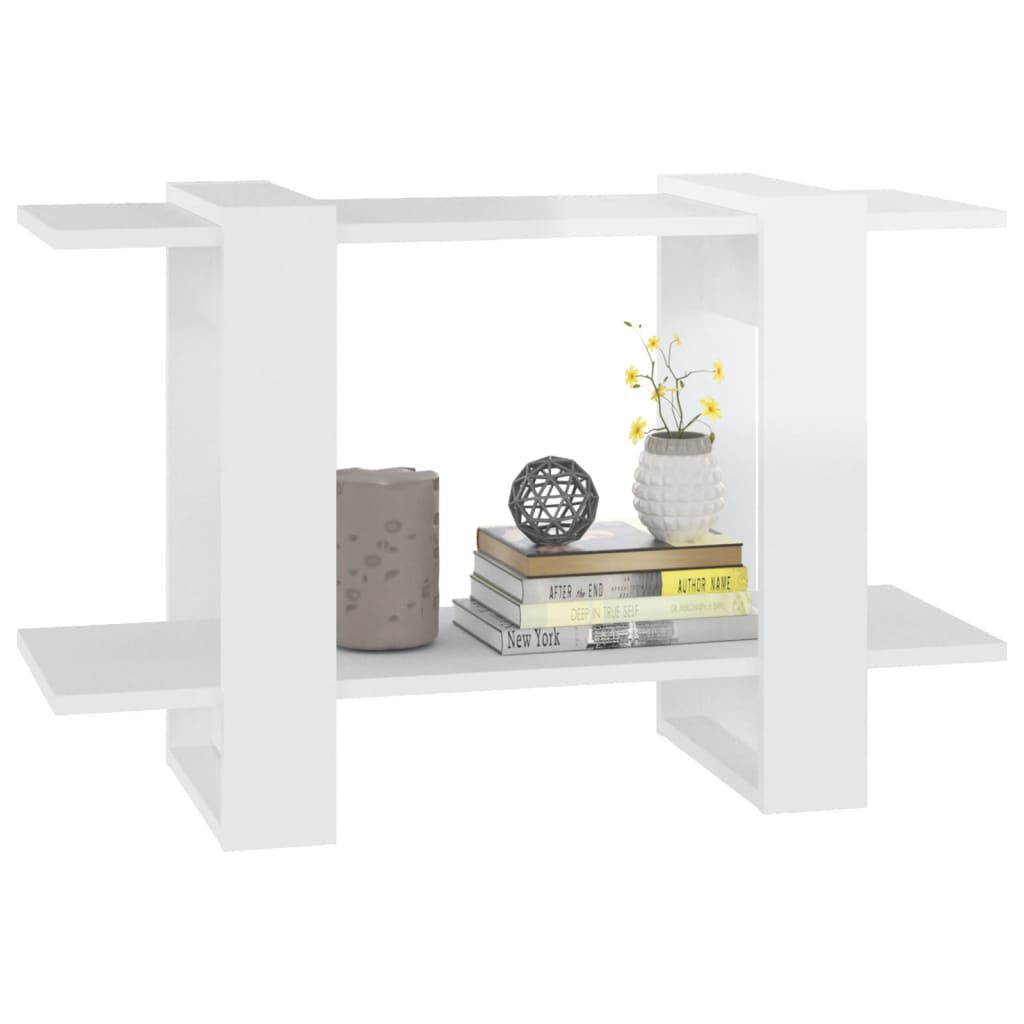 vidaXL Book Cabinet/Room Divider High Gloss White 80x30x51 cm