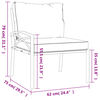 vidaXL Garden Chairs with Sand Cushions 2 pcs 62x75x79 cm Steel