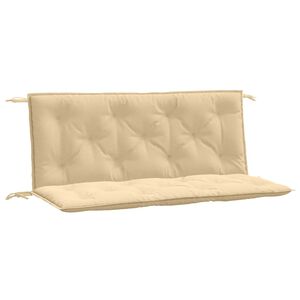 vidaXL Garden Bench Cushions 2 pcs Melange Beige 120x50x7 cm Fabric