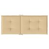 vidaXL Highback Chair Cushions 4 pcs Melange Beige 120x50x4 cm Fabric