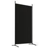 vidaXL 2-Panel Room Divider Black 175x180 cm Fabric