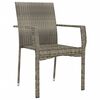vidaXL Garden Chairs with Cushions 4 pcs Poly Rattan Grey