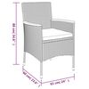 vidaXL 5 Piece Garden Dining Set with Cushions Grey Poly Rattan
