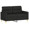 vidaXL 2 Piece Sofa Set with Cushions Black Fabric