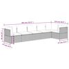 vidaXL 6 Piece Garden Lounge Set with Cushions Grey Poly Rattan