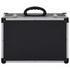 vidaXL CD Case for 60 CDs Aluminium ABS Black