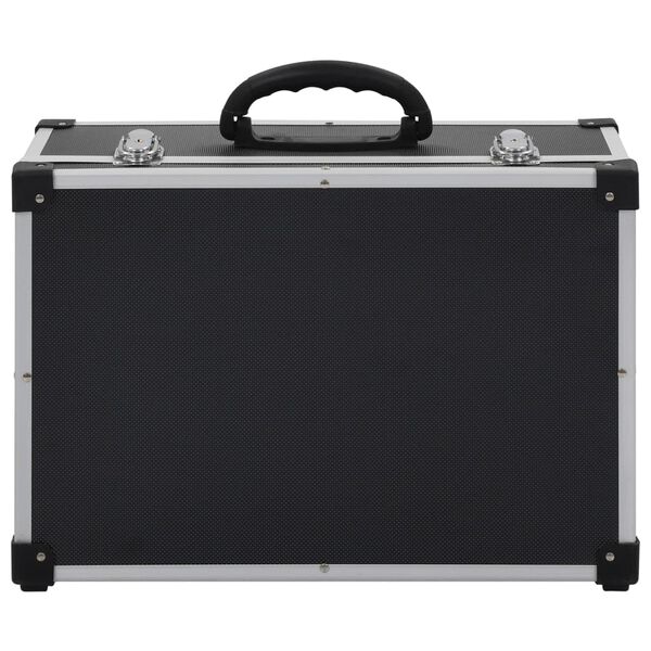 vidaXL CD Case for 60 CDs Aluminium ABS Black