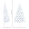 vidaXL Artificial Half Pre-lit Christmas Tree with Ball Set White 150 cm