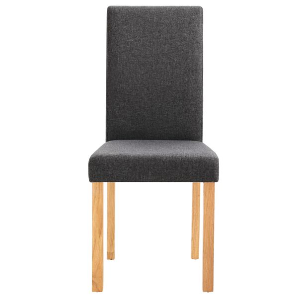 vidaXL Dining Chairs 4 pcs Dark Gray Fabric
