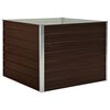 vidaXL Raised Garden Bed Brown 100x100x77 cm Galvanised Steel