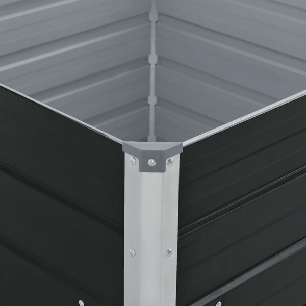 vidaXL Raised Garden Bed 100x100x45 cm Galvanised Steel Brown