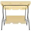 vidaXL Garden Swing Bench Cream White 170x110x153 cm