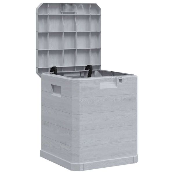 vidaXL Garden Storage Box 90 L Light Grey