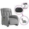 vidaXL Electric Stand up Massage Recliner Chair Light Grey Fabric