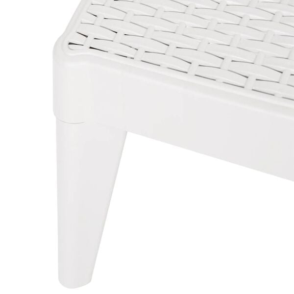 vidaXL Sun Lounger White 186x60x29 cm PP