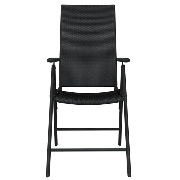 vidaXL 5 Piece Garden Dining Set Black