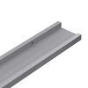 vidaXL Picture Frame Ledge Shelves 2 pcs Grey 60x9x3 cm MDF